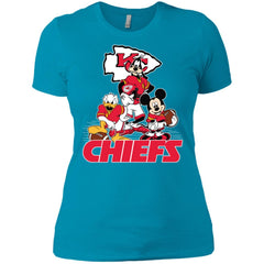 Mickey Mouse Kansas City Chiefs American Football Nfl Sports Shirt Women Cotton T-Shirt Women Cotton T-Shirt - amzapparel