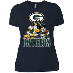 Mickey Mouse Green Bay Packer American Football Nfl Sports Shirt Women Cotton T-Shirt Women Cotton T-Shirt - amzapparel