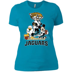 Mickey Mouse Jacksonville Jaguar American Football Nfl Sports Shirt Women Cotton T-Shirt Women Cotton T-Shirt - amzapparel