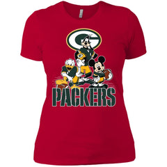 Mickey Mouse Green Bay Packer American Football Nfl Sports Shirt Women Cotton T-Shirt Women Cotton T-Shirt - amzapparel