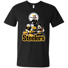Mickey Mouse Pittsburgh Steelers American Football Nfl Sports Shirt Men V-Neck T-Shirt Men V-Neck T-Shirt - amzapparel