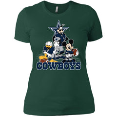Mickey Mouse Dallas Cowboys American Football Nfl Sports Shirt Women Cotton T-Shirt Women Cotton T-Shirt - amzapparel