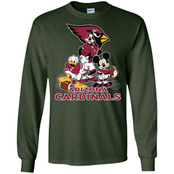 Mickey Mouse Arizona Cardinals American Football Nfl Sports Shirt Men Long Sleeve Shirt