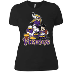 Mickey Mouse Minnesota Vikings American Football Nfl Sports Shirt Women Cotton T-Shirt Women Cotton T-Shirt - amzapparel