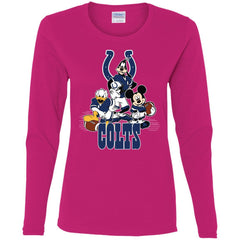 Mickey Mouse Indianapolis Colts American Football Nfl Sports Shirt Women Long Sleeve Shirt Women Long Sleeve Shirt - amzapparel