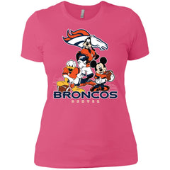 Mickey Mouse Denver Broncos American Football Nfl Sports Shirt Women Cotton T-Shirt Women Cotton T-Shirt - amzapparel