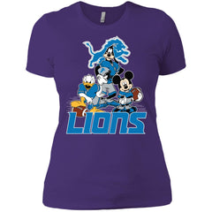 Mickey Mouse Detroit Lions American Football Nfl Sports Shirt Women Cotton T-Shirt Women Cotton T-Shirt - amzapparel