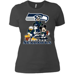 Mickey Mouse Seattle Seahawks American Football Nfl Sports Shirt Women Cotton T-Shirt Women Cotton T-Shirt - amzapparel