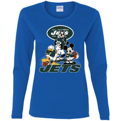 Mickey Mouse New York Jets American Football Nfl Sports Shirt Women Long Sleeve Shirt Women Long Sleeve Shirt - amzapparel