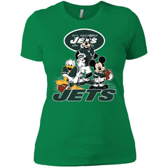 Mickey Mouse New York Jets American Football Nfl Sports Shirt Women Cotton T-Shirt Women Cotton T-Shirt - amzapparel