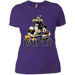 Mickey Mouse New Orleans Saints American Football Nfl Sports Shirt Women Cotton T-Shirt Women Cotton T-Shirt - amzapparel