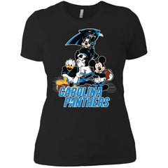 Mickey Mouse Carolina Panthers American Football Nfl Sports Shirt Women Cotton T-Shirt Women Cotton T-Shirt - amzapparel