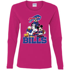Mickey Mouse Buffalo Bills American Football Nfl Sports Shirt Women Long Sleeve Shirt Women Long Sleeve Shirt - amzapparel