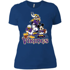 Mickey Mouse Minnesota Vikings American Football Nfl Sports Shirt Women Cotton T-Shirt Women Cotton T-Shirt - amzapparel