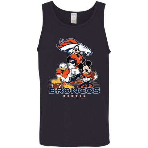 Mickey Mouse Denver Broncos American Football Nfl Sports Shirt Men Cotton Tank Black / X-Small Men Cotton Tank - amzapparel