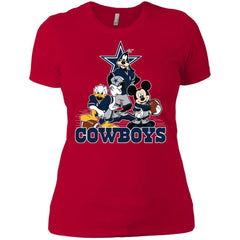 Mickey Mouse Dallas Cowboys American Football Nfl Sports Shirt Women Cotton T-Shirt Women Cotton T-Shirt - amzapparel