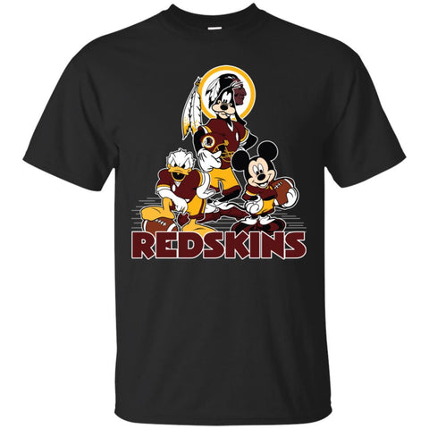Mickey Mouse Washington Redskins American Football Nfl Sports Shirt Men Cotton T-Shirt Black / S Men Cotton T-Shirt - amzapparel