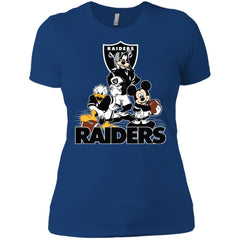 Mickey Mouse Oakland Raiders American Football Nfl Sports Shirt Women Cotton T-Shirt Women Cotton T-Shirt - amzapparel