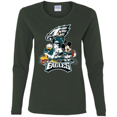 Mickey Mouse Philadelphia Eagle American Football Nfl Sports Shirt Women Long Sleeve Shirt Women Long Sleeve Shirt - amzapparel