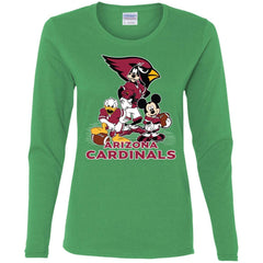 Mickey Mouse Arizona Cardinals American Football Nfl Sports Shirt Women Long Sleeve Shirt Women Long Sleeve Shirt - amzapparel