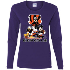 Mickey Mouse Cincinnati Bengals American Football Nfl Sports Shirt Women Long Sleeve Shirt Women Long Sleeve Shirt - amzapparel