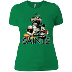 Mickey Mouse New Orleans Saints American Football Nfl Sports Shirt Women Cotton T-Shirt Women Cotton T-Shirt - amzapparel