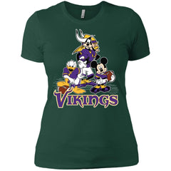 Mickey Mouse Minnesota Vikings American Football Nfl Sports Shirt Women Cotton T-Shirt Women Cotton T-Shirt - amzapparel