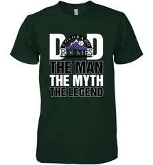 Colorado Rockies Dad The Man The Myth The Legend Father's Day MLB Men's Premium T-Shirt Men's Premium T-Shirt - amzapparel
