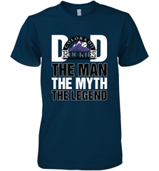 Colorado Rockies Dad The Man The Myth The Legend Father's Day MLB Men's Premium T-Shirt Men's Premium T-Shirt - amzapparel