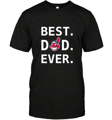 Best Cleveland Indians Dad Ever Baseball MLB Fathers Day Men's T-Shirt Men's T-Shirt / Black / S Men's T-Shirt - amzapparel