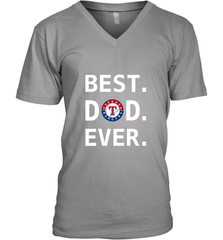 Best Texas Rangers Dad Ever Baseball MLB Fathers Day Men's V-Neck T-Shirt Men's V-Neck T-Shirt - amzapparel