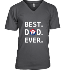 Best Texas Rangers Dad Ever Baseball MLB Fathers Day Men's V-Neck T-Shirt Men's V-Neck T-Shirt - amzapparel
