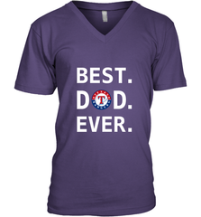 Best Texas Rangers Dad Ever Baseball MLB Fathers Day Men's V-Neck T-Shirt Men's V-Neck T-Shirt - amzapparel