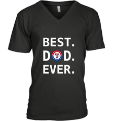 Best Texas Rangers Dad Ever Baseball MLB Fathers Day Men's V-Neck T-Shirt Men's V-Neck T-Shirt - amzapparel