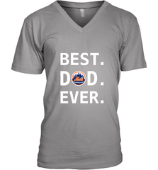 Best New York Mets Dad Ever Baseball MLB Fathers Day Men's V-Neck T-Shirt Men's V-Neck T-Shirt - amzapparel