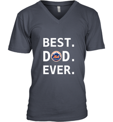 Best New York Mets Dad Ever Baseball MLB Fathers Day Men's V-Neck T-Shirt Men's V-Neck T-Shirt - amzapparel