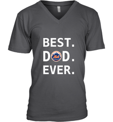 Best New York Mets Dad Ever Baseball MLB Fathers Day Men's V-Neck T-Shirt Men's V-Neck T-Shirt - amzapparel