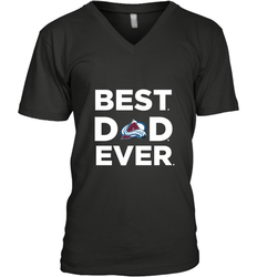 Best Colorado Avalanche Dad Ever Hockey NHL Fathers Day GIft For Daddy Men's V-Neck T-Shirt