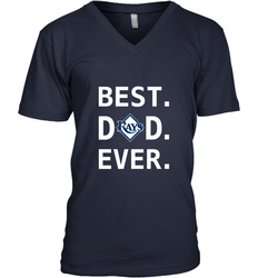 Best Tampa Bay Rays Dad Ever Baseball MLB Fathers Day Men's V-Neck T-Shirt