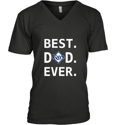Best Tampa Bay Rays Dad Ever Baseball MLB Fathers Day Men's V-Neck T-Shirt