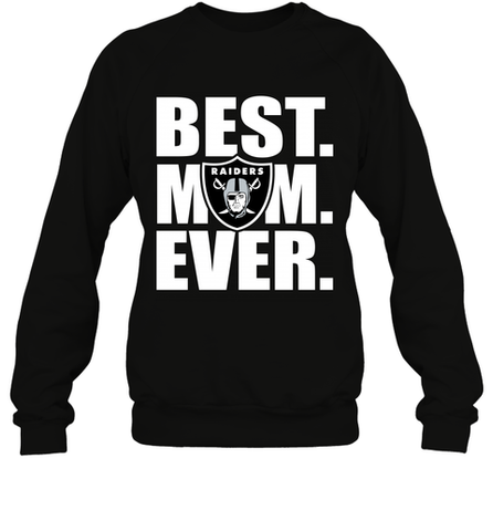 Best Oakland Raiders Mom Ever NFL Team Mother's Day Gift Crewneck Sweatshirt Crewneck Sweatshirt / Black / S Crewneck Sweatshirt - amzapparel