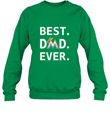 Best Miami Marlins Dad Ever Baseball MLB Fathers Day Crewneck Sweatshirt Crewneck Sweatshirt - amzapparel
