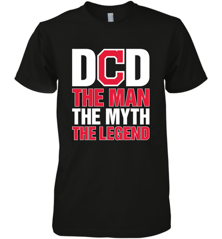 Cleveland Indians Dad The Man The Myth The Legend Father's Day MLB Men's Premium T-Shirt Men's Premium T-Shirt / Black / XS Men's Premium T-Shirt - amzapparel