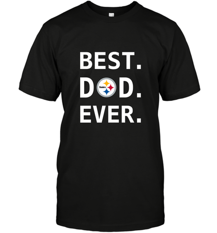 Best Pittsburgh Steelers Dad Best Dad Ever NFL Football Fathers Day Men's T-Shirt Men's T-Shirt / Black / S Men's T-Shirt - amzapparel