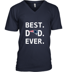 Best New England Patriots Dad Best Dad Ever NFL Football Fathers Day Men's V-Neck T-Shirt