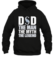 Seattle Mariners Dad The Man The Myth The Legend Father's Day MLB Hooded Sweatshirt Hooded Sweatshirt - amzapparel