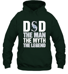 Seattle Mariners Dad The Man The Myth The Legend Father's Day MLB Hooded Sweatshirt Hooded Sweatshirt - amzapparel