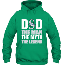 Seattle Mariners Dad The Man The Myth The Legend Father's Day MLB Hooded Sweatshirt Hooded Sweatshirt - amzapparel