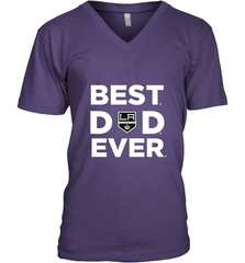 Best Los Angeles Kings Dad Ever Hockey NHL Fathers Day GIft For Daddy (1) Men's V-Neck T-Shirt Men's V-Neck T-Shirt - amzapparel