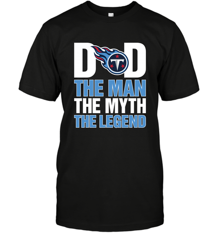 Tennessee Titans Dad The Man The Myth The Legend NFL Father's Day Men's T-Shirt Men's T-Shirt / Black / S Men's T-Shirt - amzapparel